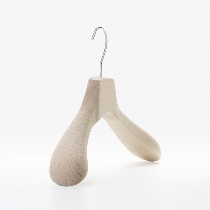 Grucce capospalla per giacca uomo in legno di faggio naturale da 45 cm
