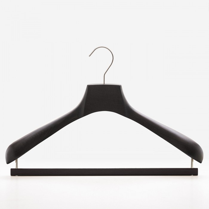 Wooden suit hangers for men in wengé beech - Length: 42 cm