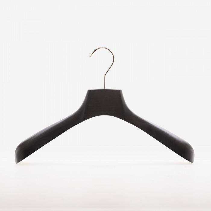 Wooden coat hangers for men in wengé beech - Length: 42 cm